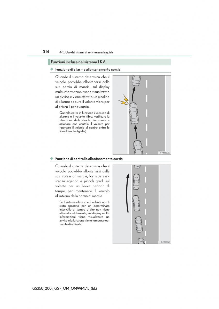 Lexus GS F IV 4 manuale del proprietario / page 314