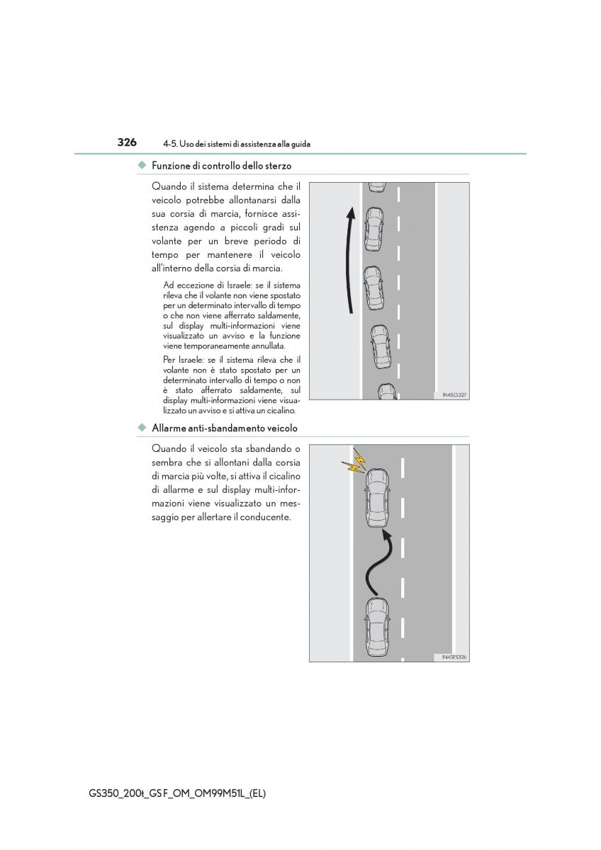 Lexus GS F IV 4 manuale del proprietario / page 326