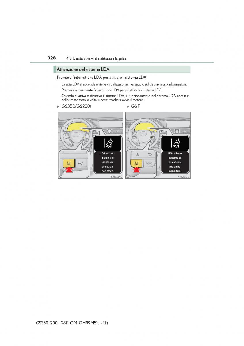 Lexus GS F IV 4 manuale del proprietario / page 328