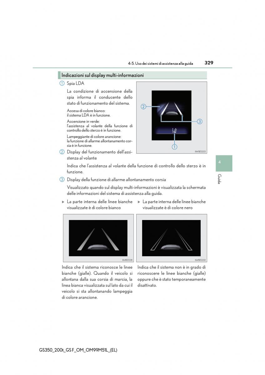 Lexus GS F IV 4 manuale del proprietario / page 329