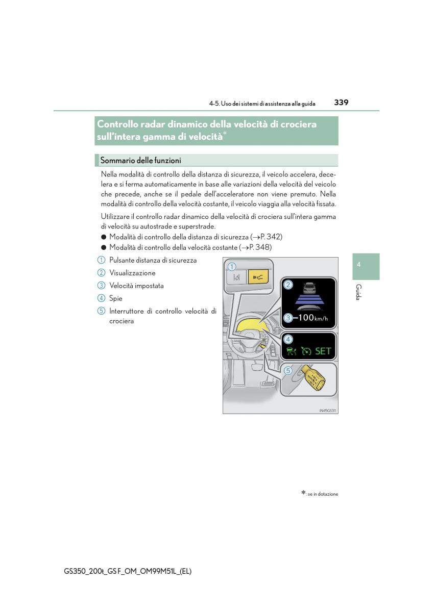 Lexus GS F IV 4 manuale del proprietario / page 339