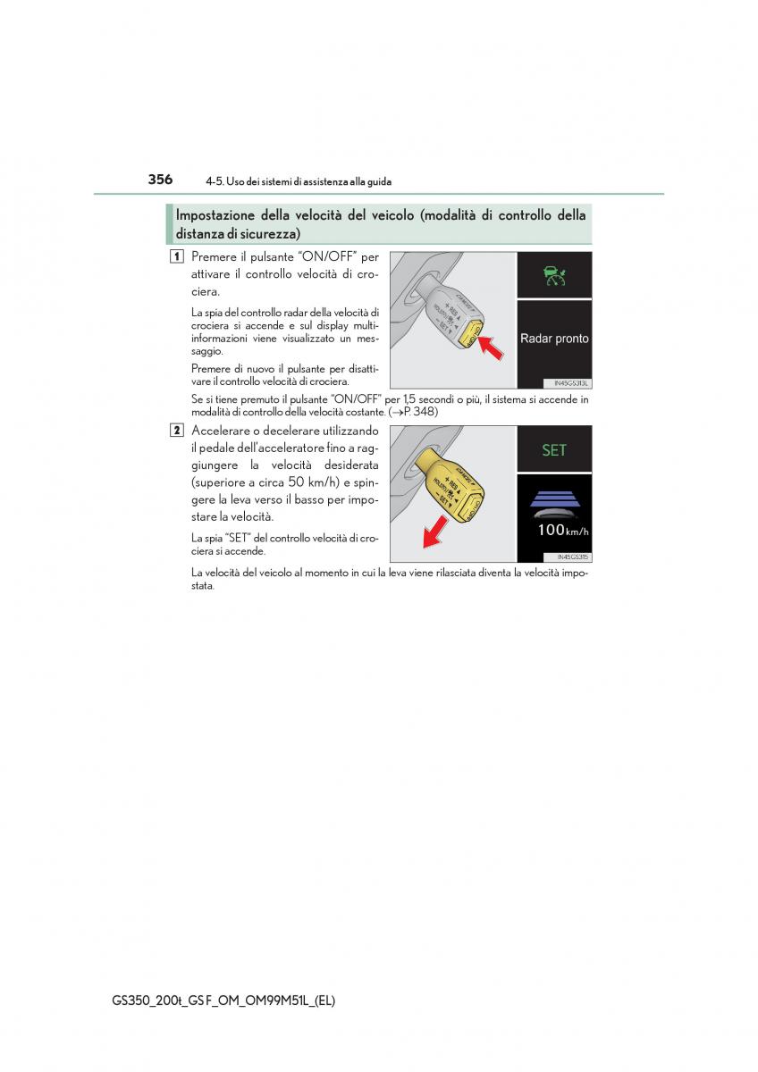 Lexus GS F IV 4 manuale del proprietario / page 356
