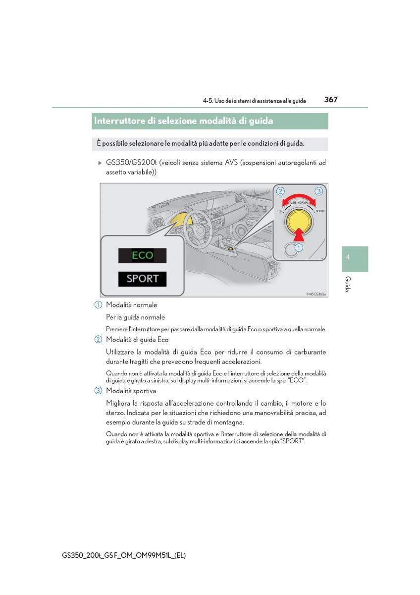 Lexus GS F IV 4 manuale del proprietario / page 367