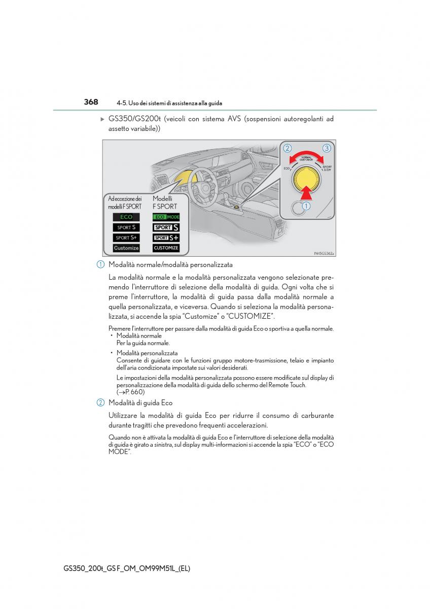 Lexus GS F IV 4 manuale del proprietario / page 368