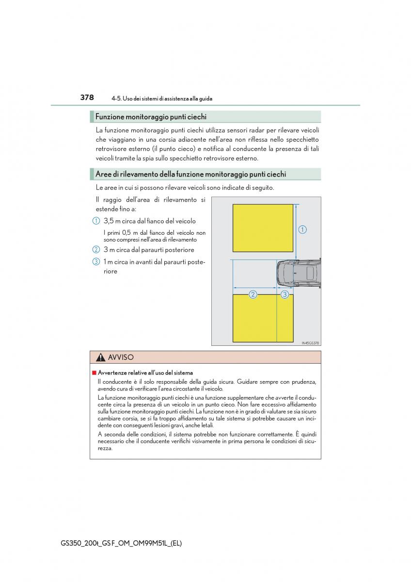 Lexus GS F IV 4 manuale del proprietario / page 378