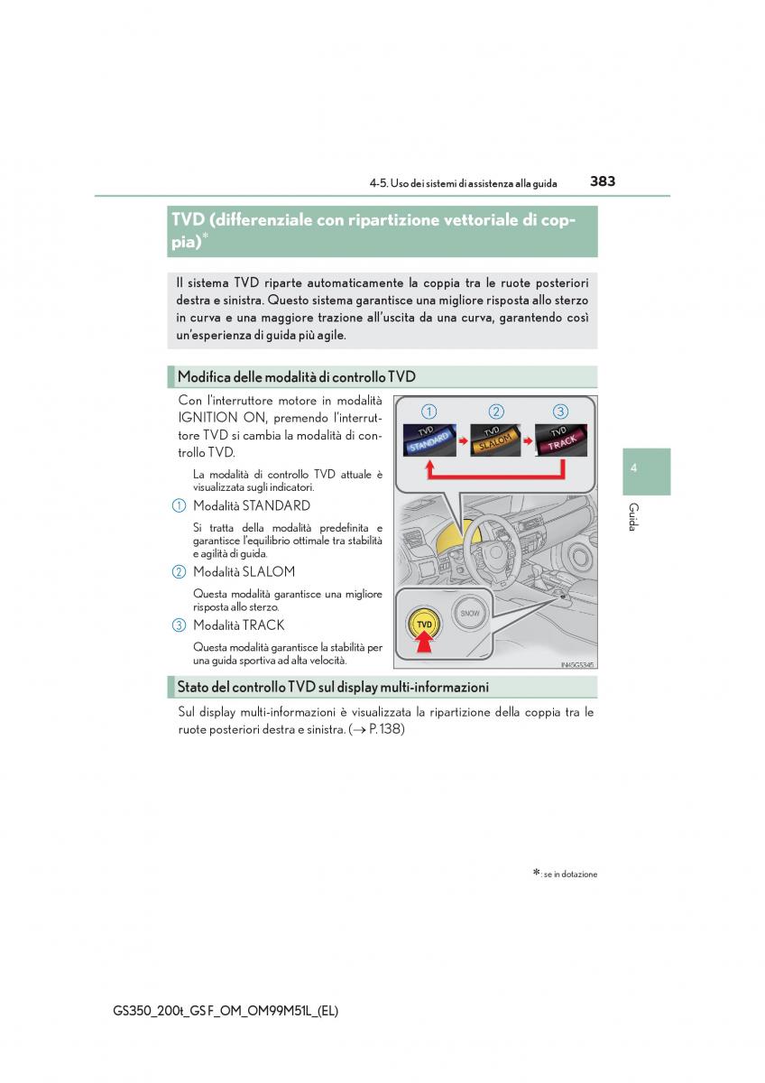 Lexus GS F IV 4 manuale del proprietario / page 383