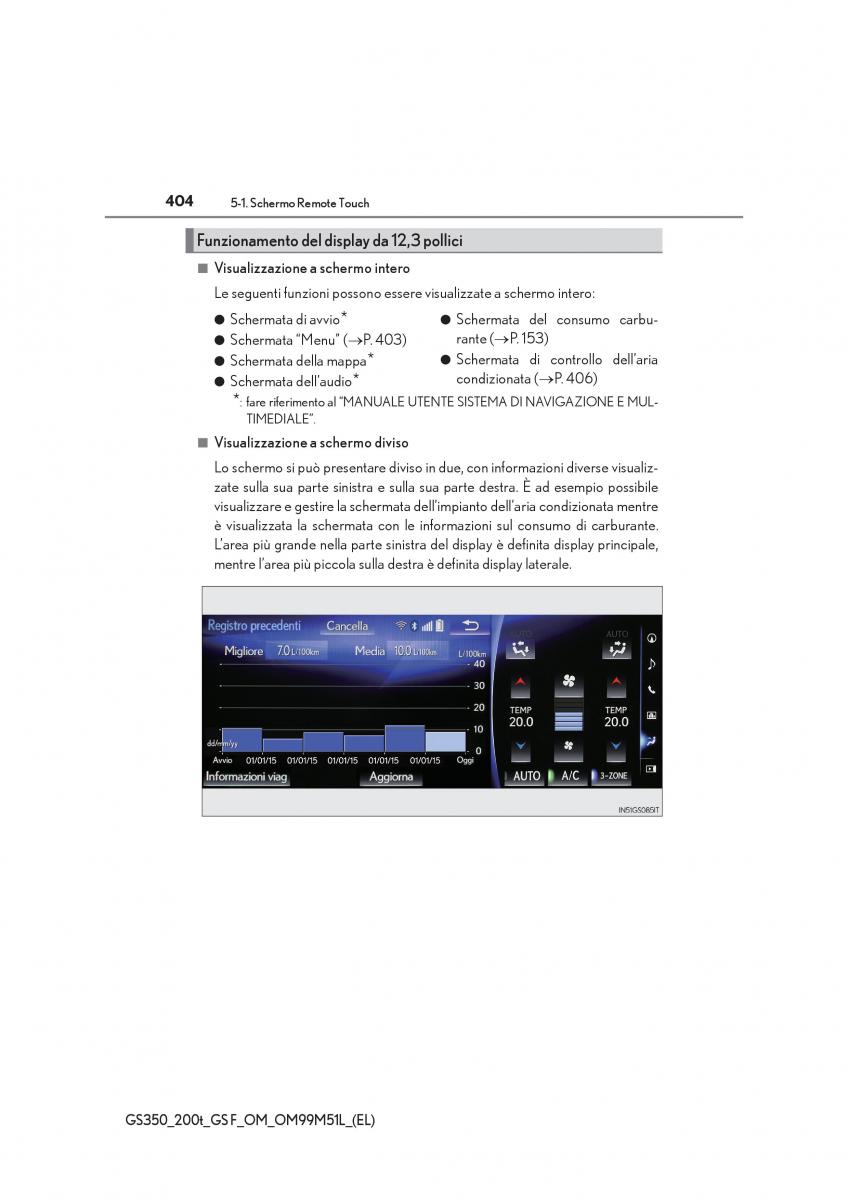 Lexus GS F IV 4 manuale del proprietario / page 404