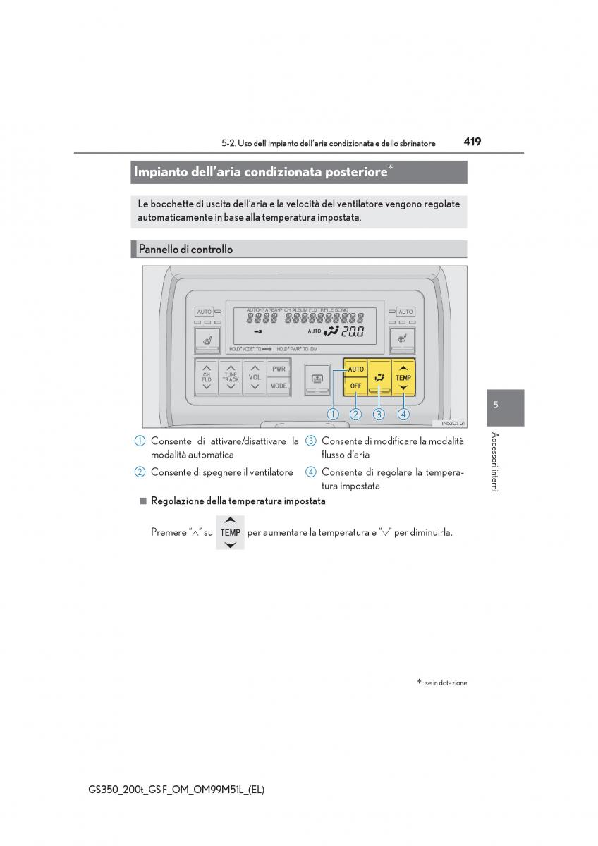 Lexus GS F IV 4 manuale del proprietario / page 419