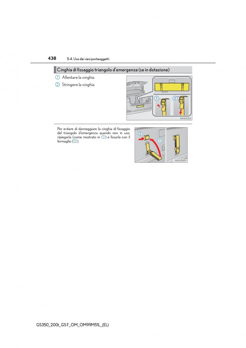 Lexus GS F IV 4 manuale del proprietario / page 438