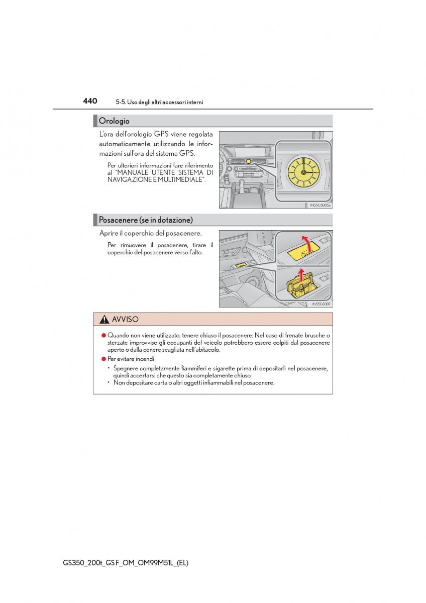 Lexus GS F IV 4 manuale del proprietario / page 440