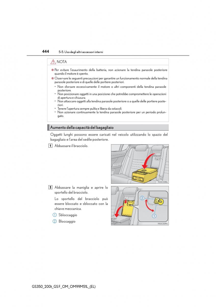 Lexus GS F IV 4 manuale del proprietario / page 444