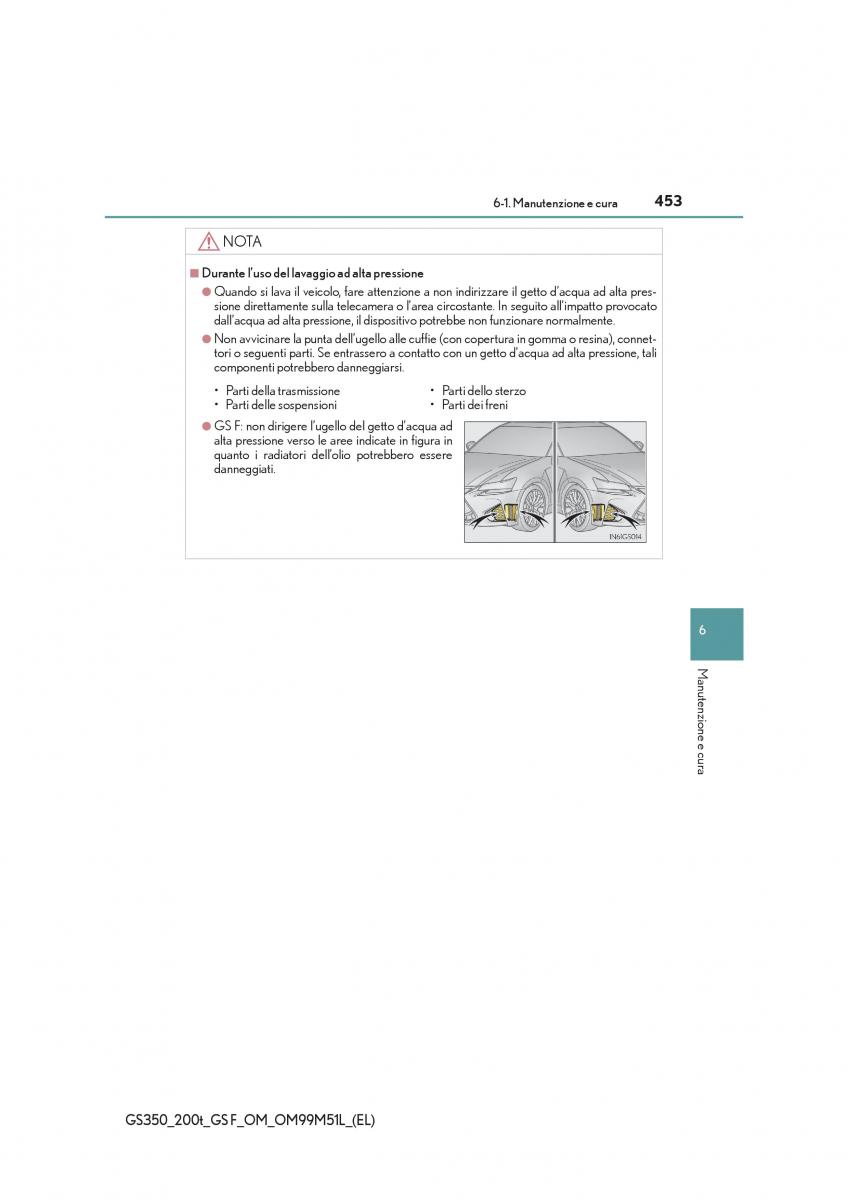 Lexus GS F IV 4 manuale del proprietario / page 453