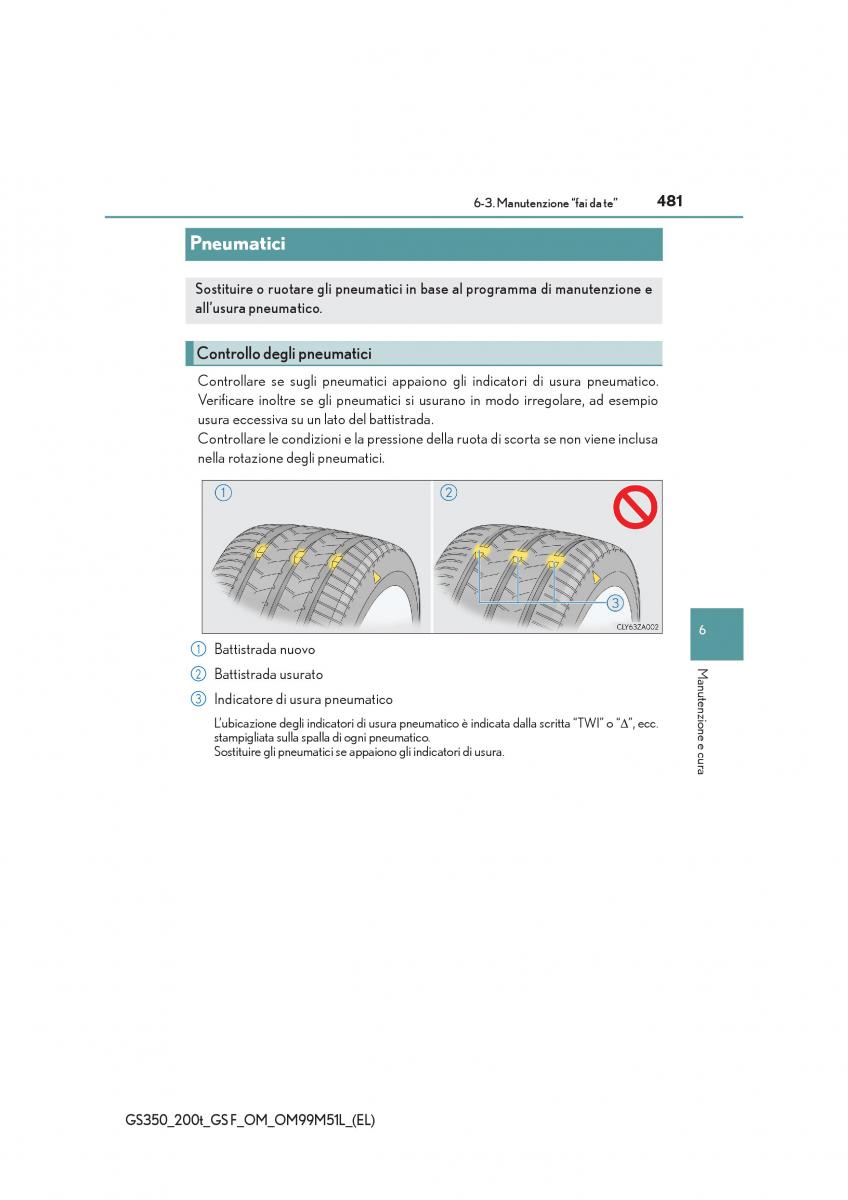 Lexus GS F IV 4 manuale del proprietario / page 481