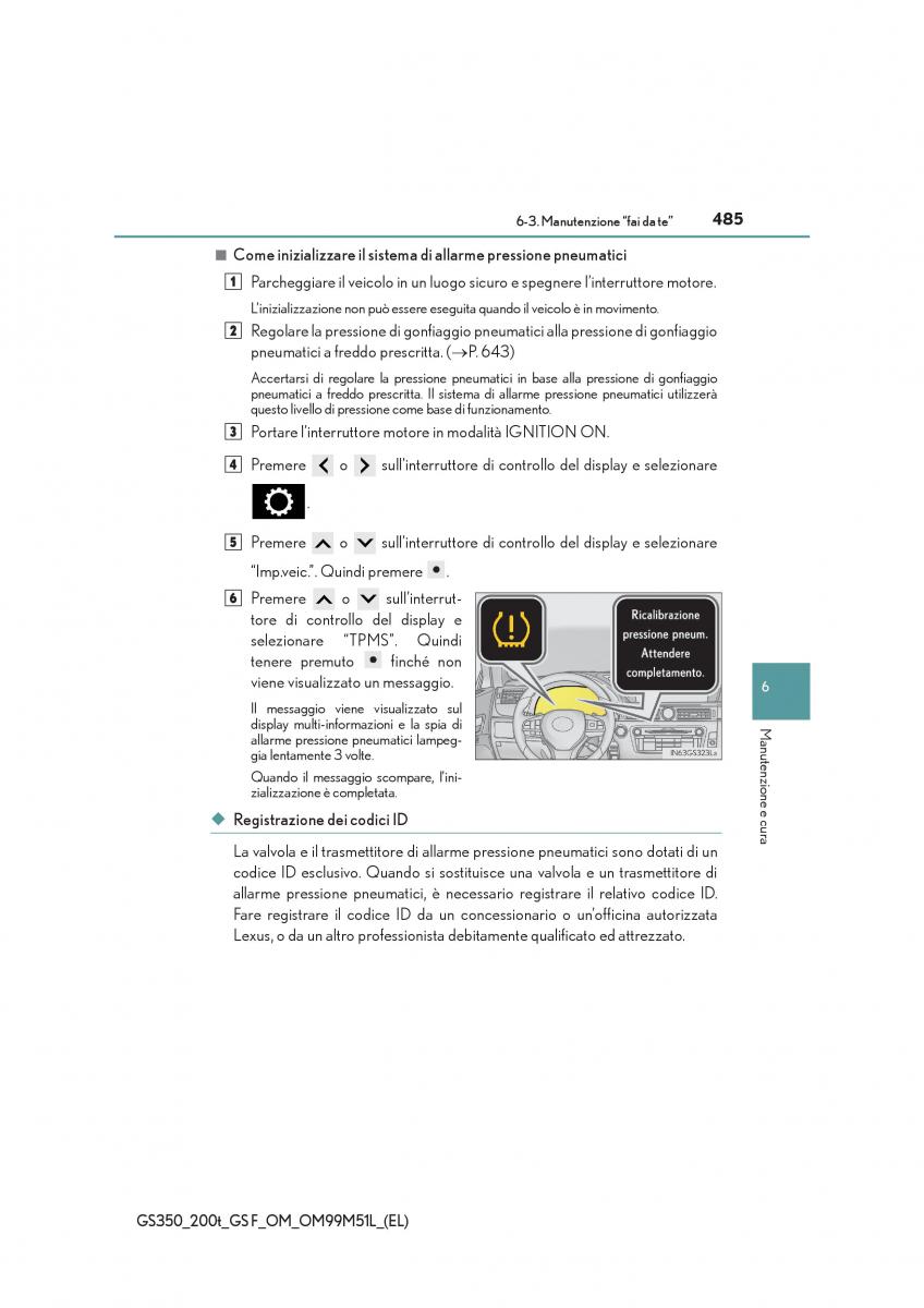 Lexus GS F IV 4 manuale del proprietario / page 485