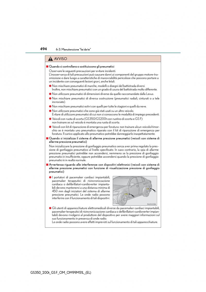 Lexus GS F IV 4 manuale del proprietario / page 494
