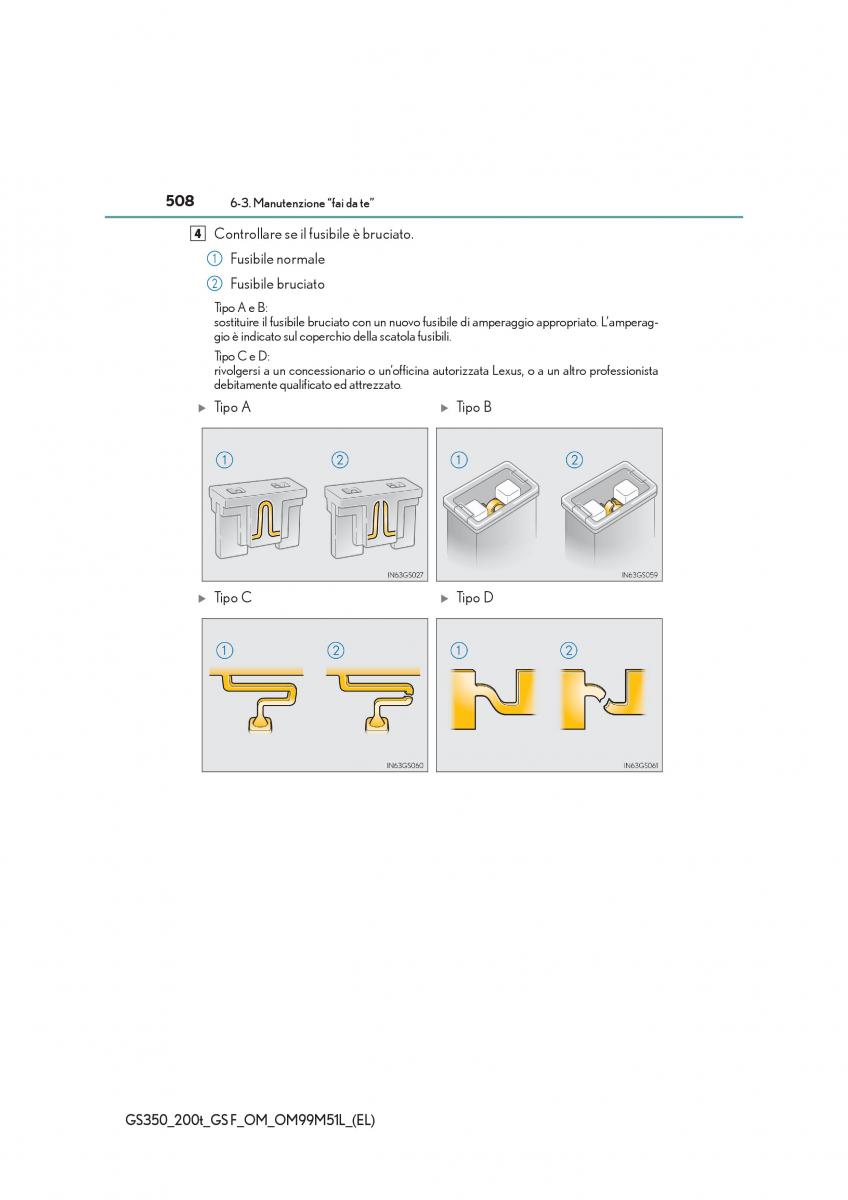 Lexus GS F IV 4 manuale del proprietario / page 508