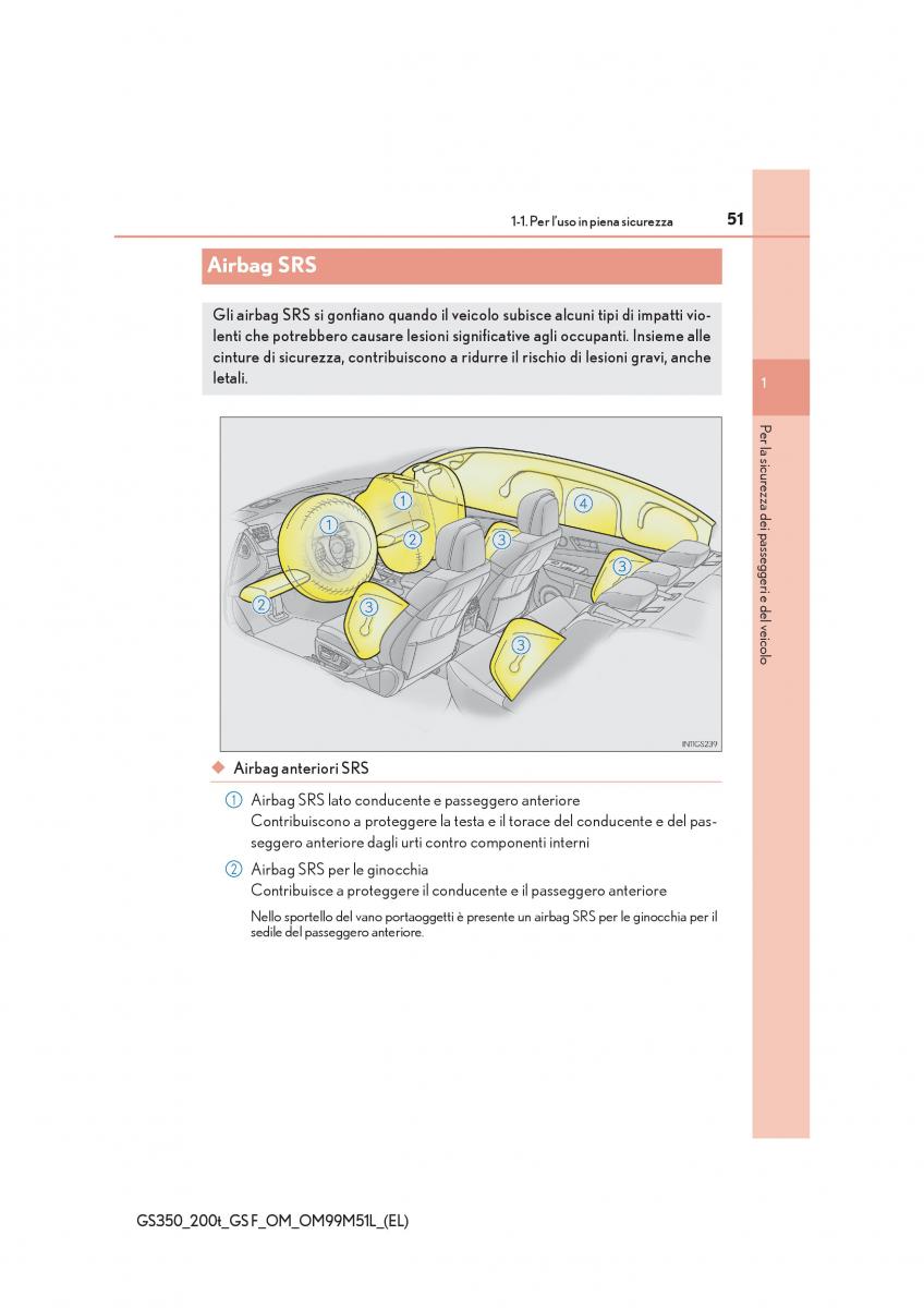 Lexus GS F IV 4 manuale del proprietario / page 51