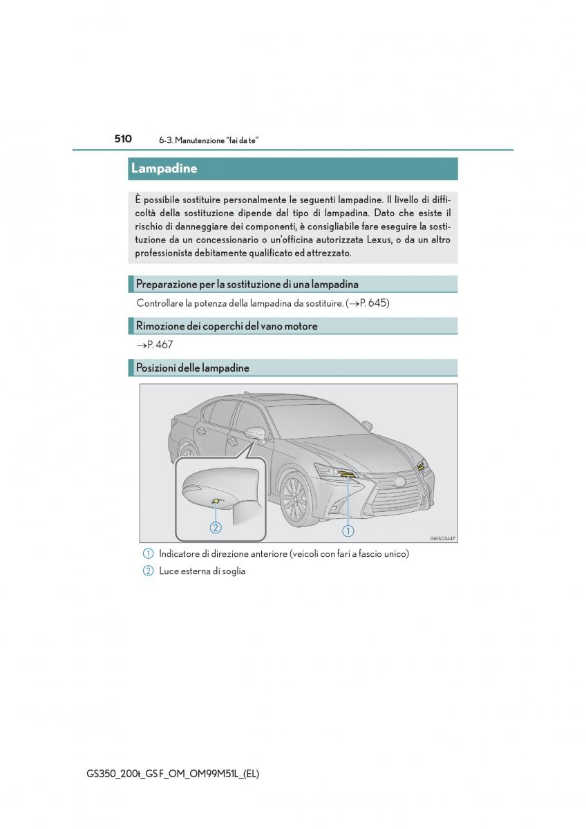 Lexus GS F IV 4 manuale del proprietario / page 510