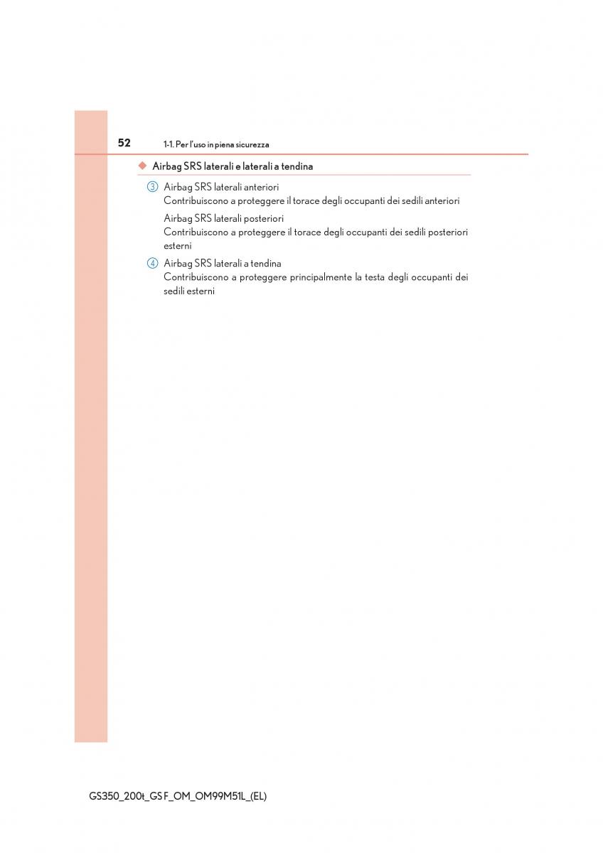 Lexus GS F IV 4 manuale del proprietario / page 52