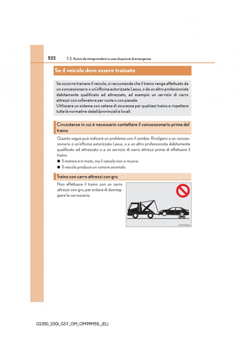 Lexus GS F IV 4 manuale del proprietario / page 522