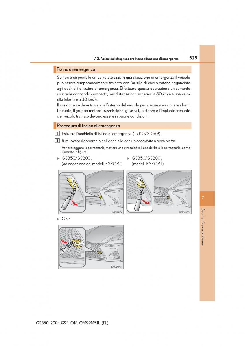 Lexus GS F IV 4 manuale del proprietario / page 525