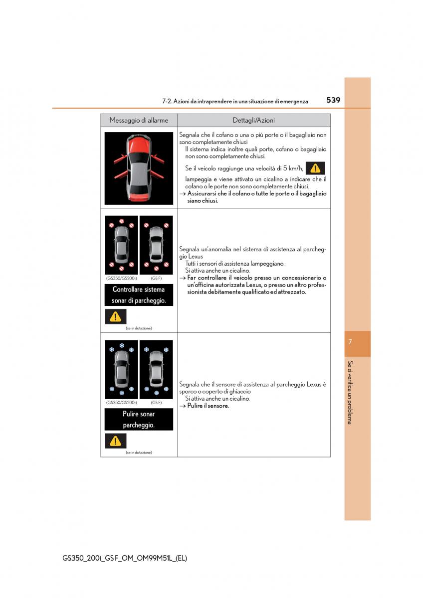 Lexus GS F IV 4 manuale del proprietario / page 539