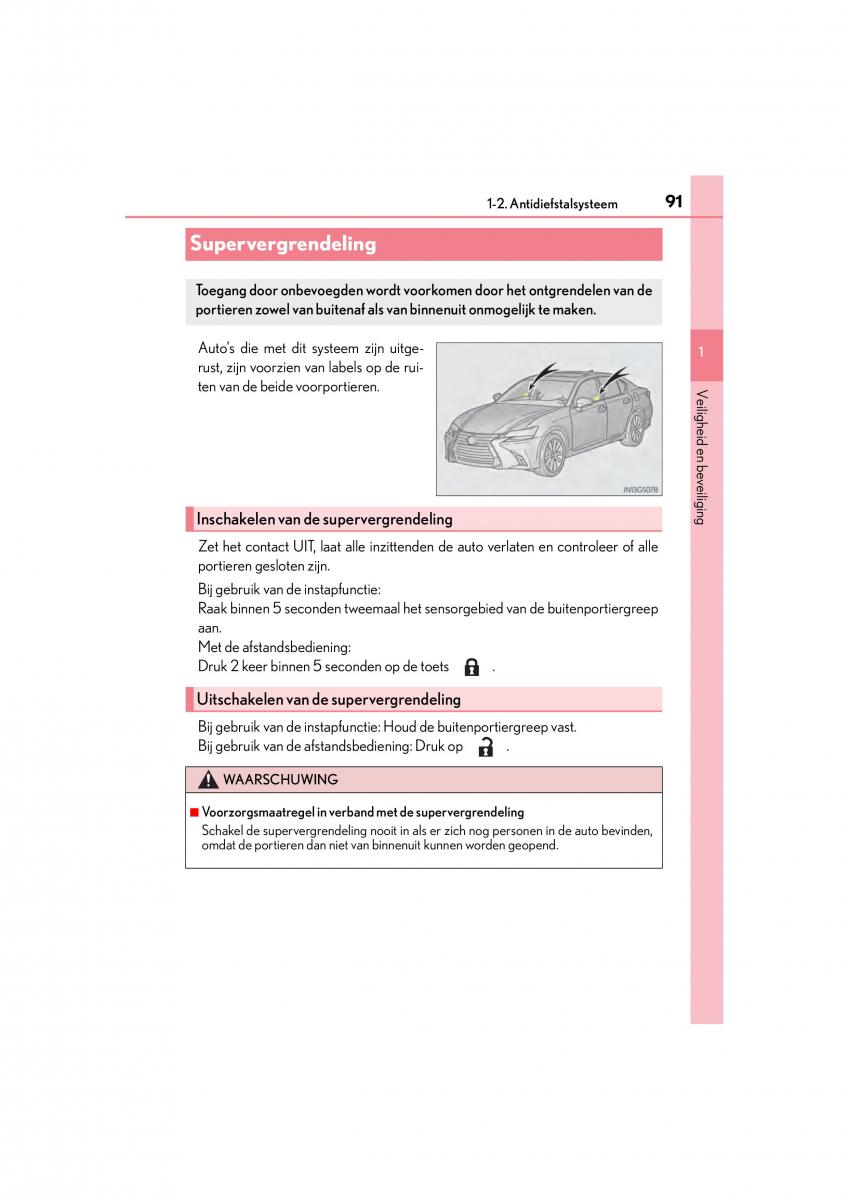 Lexus GS F IV 4 handleiding / page 91