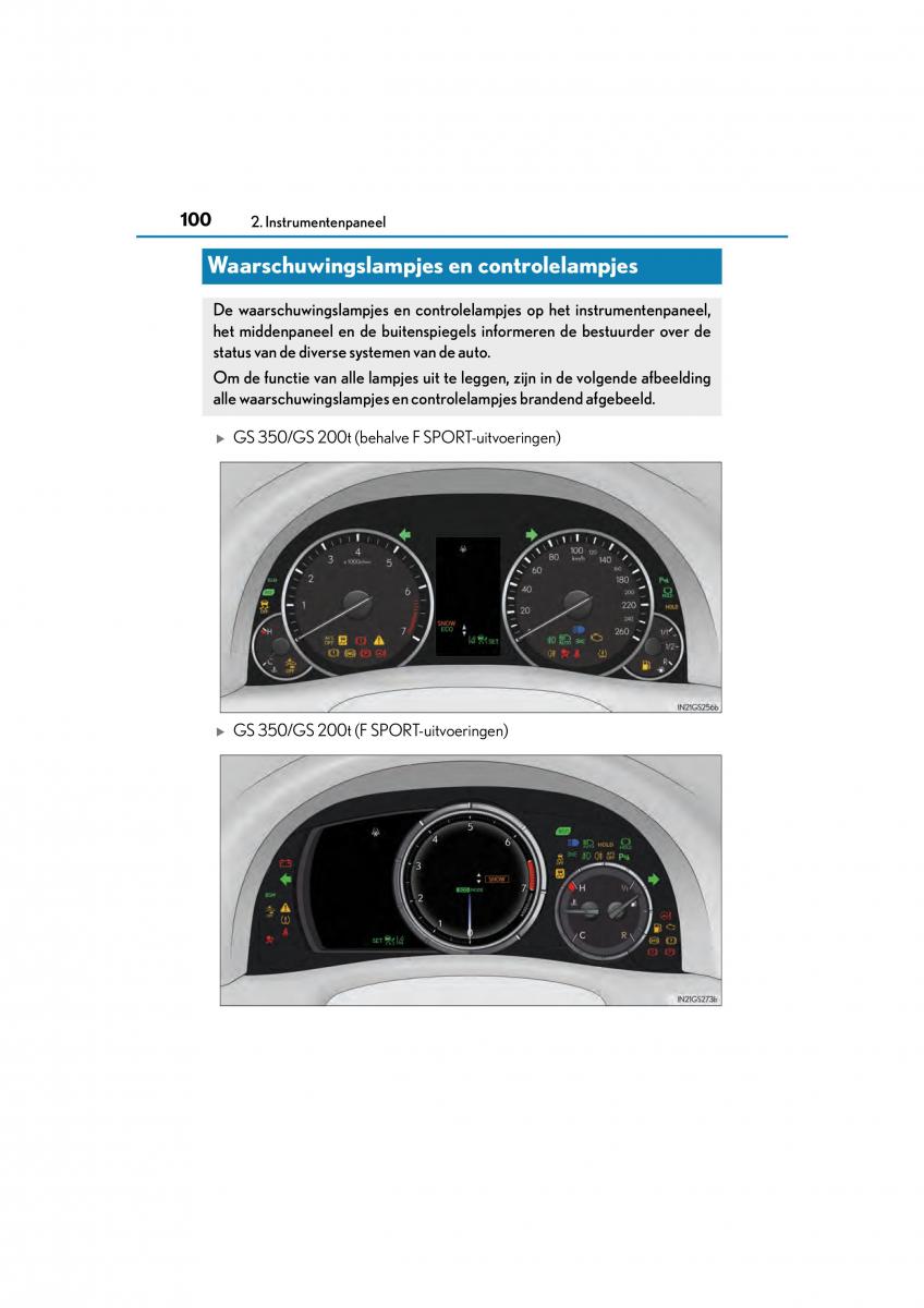 Lexus GS F IV 4 handleiding / page 100