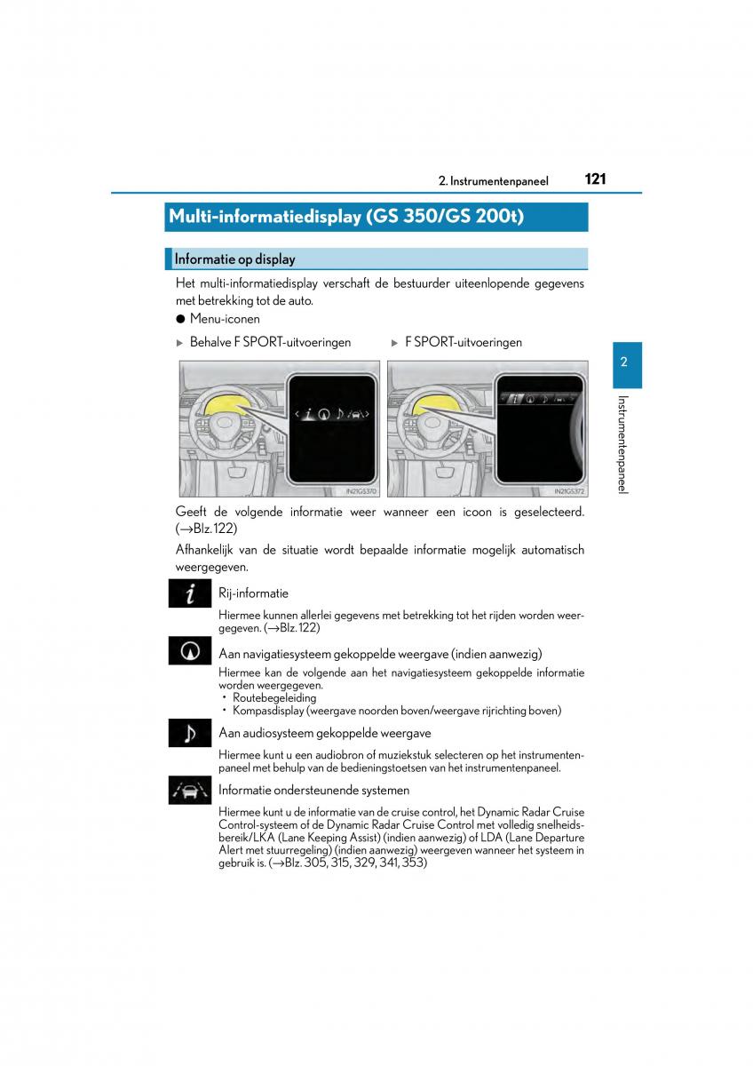 Lexus GS F IV 4 handleiding / page 121