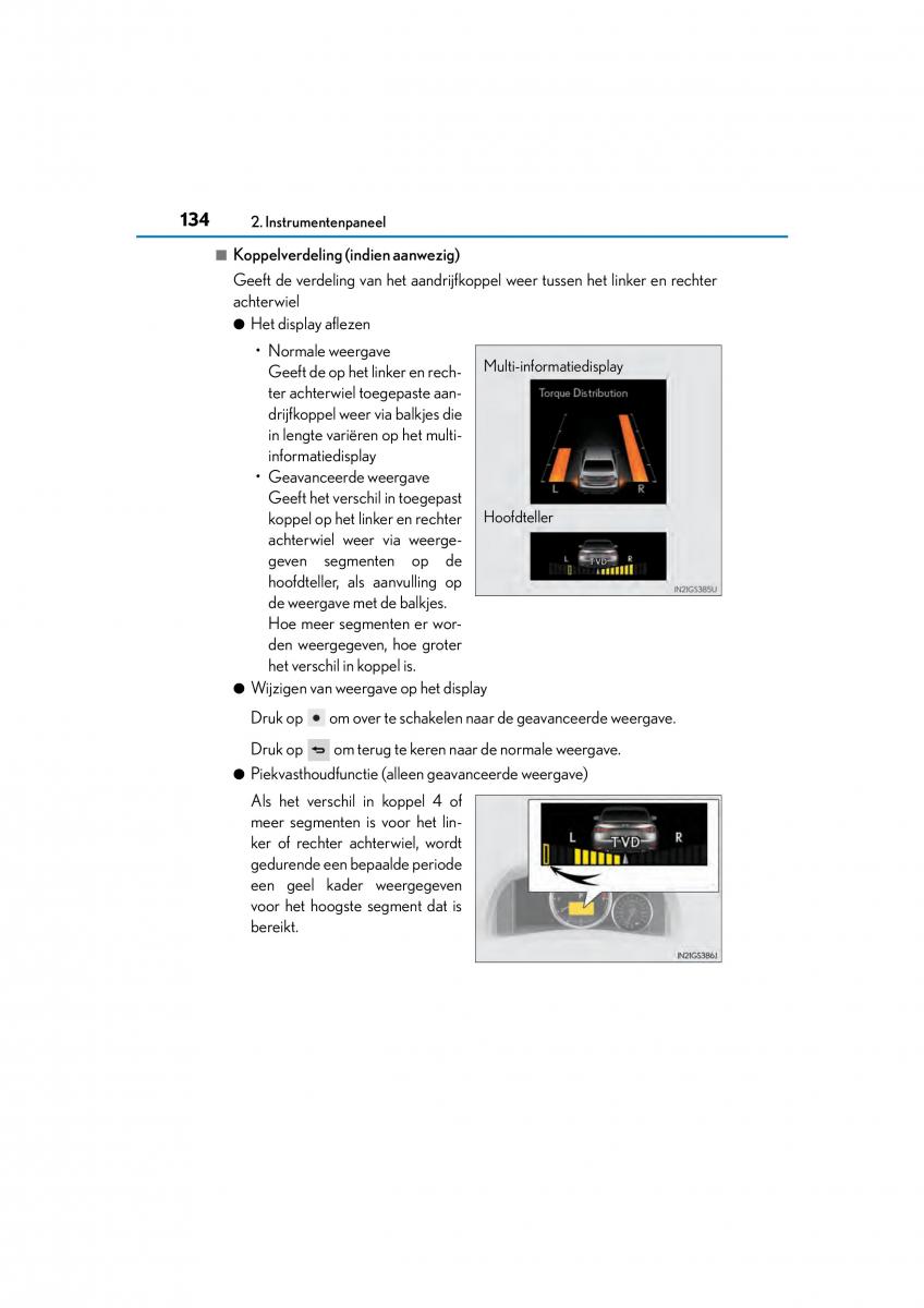 Lexus GS F IV 4 handleiding / page 134