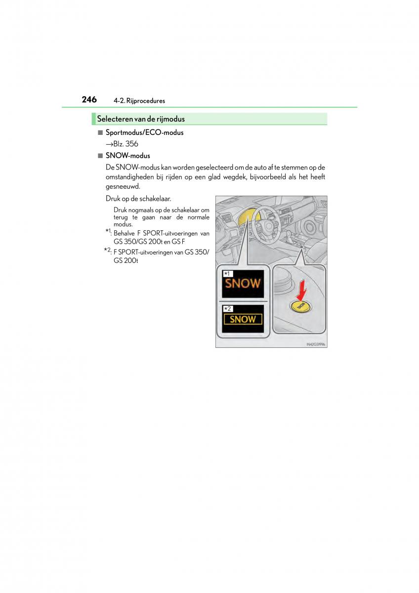 Lexus GS F IV 4 handleiding / page 246