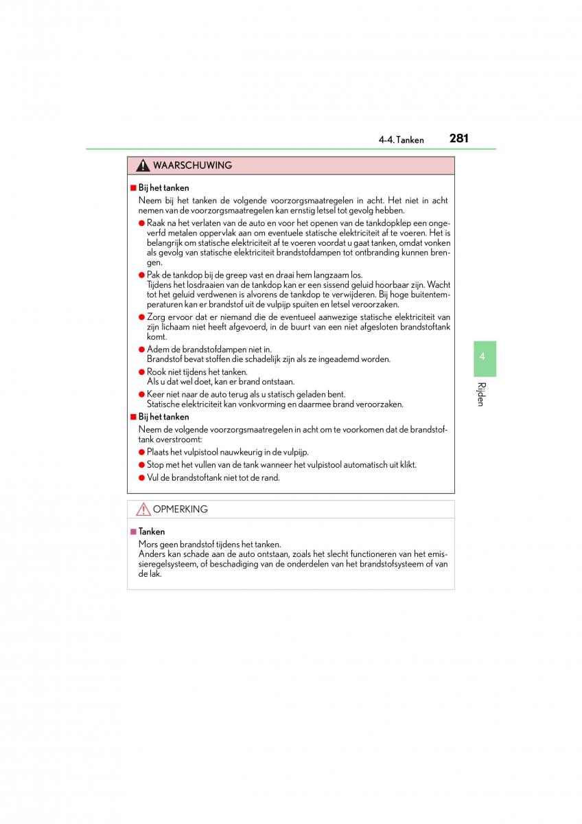Lexus GS F IV 4 handleiding / page 281