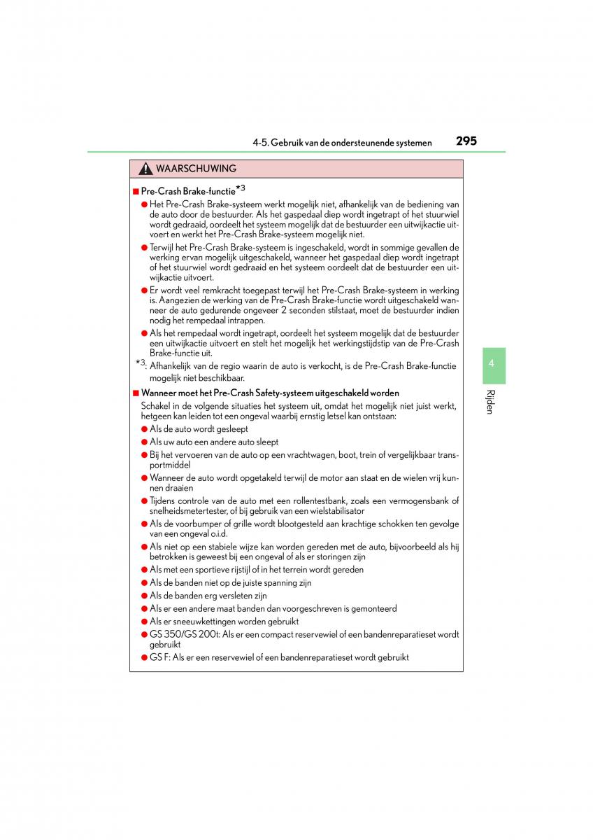 Lexus GS F IV 4 handleiding / page 295