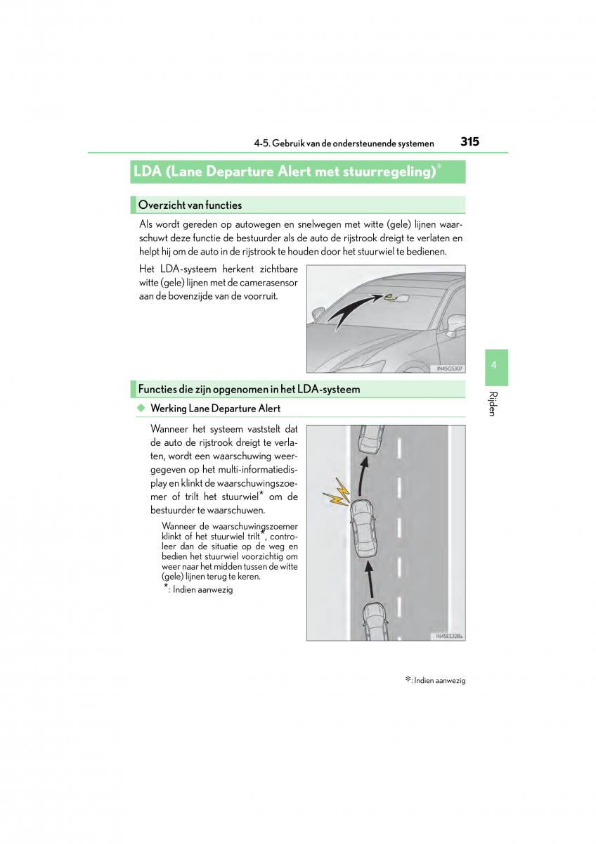 Lexus GS F IV 4 handleiding / page 315