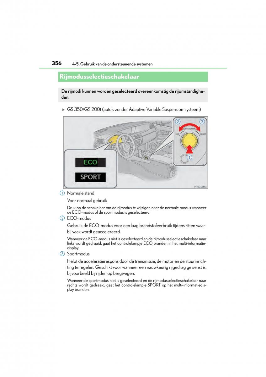 Lexus GS F IV 4 handleiding / page 356