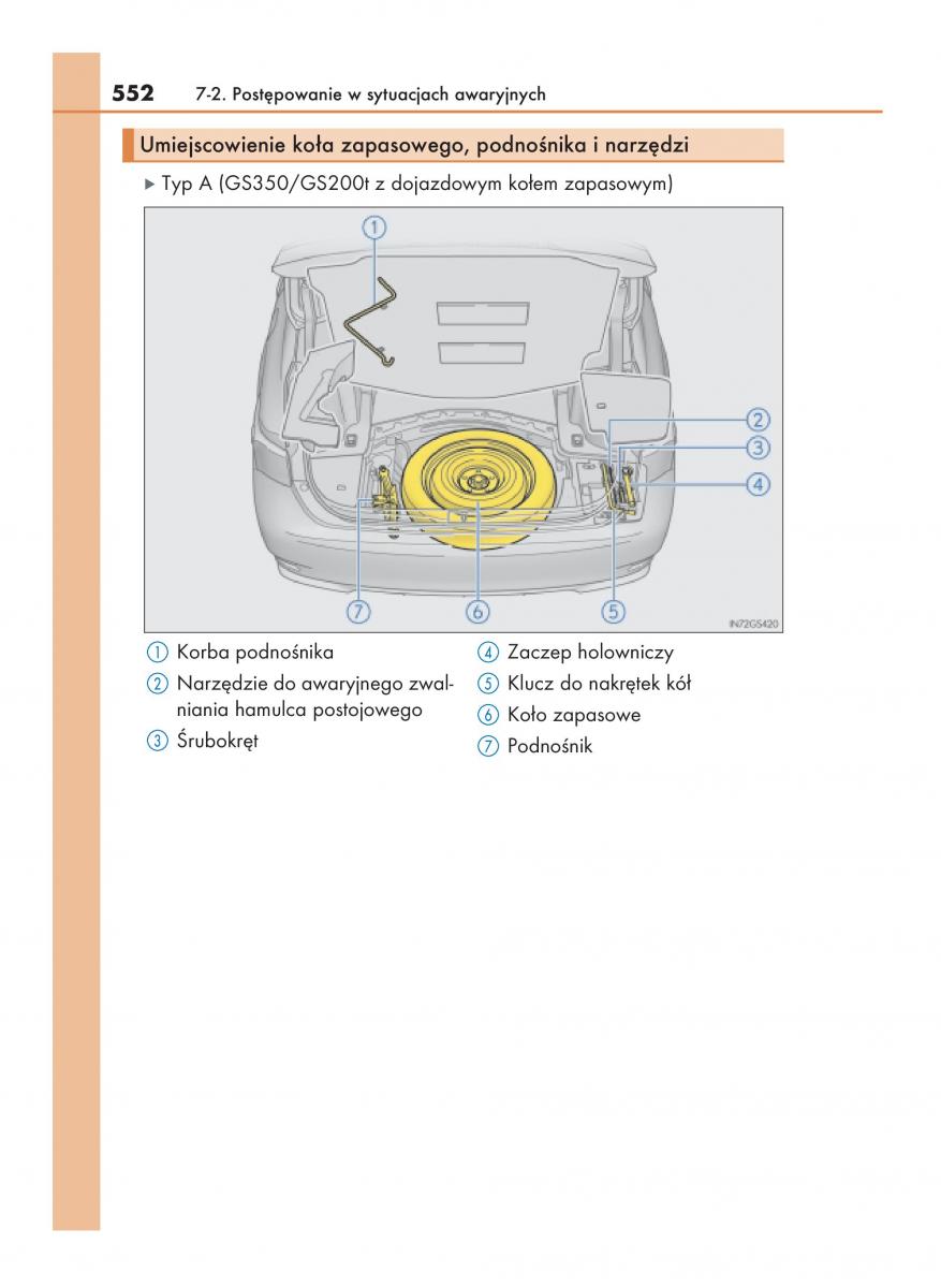 Lexus GS F IV 4 instrukcja obslugi / page 552