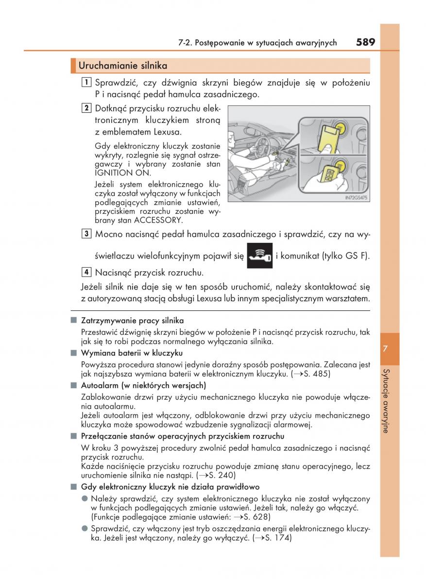 Lexus GS F IV 4 instrukcja obslugi / page 589