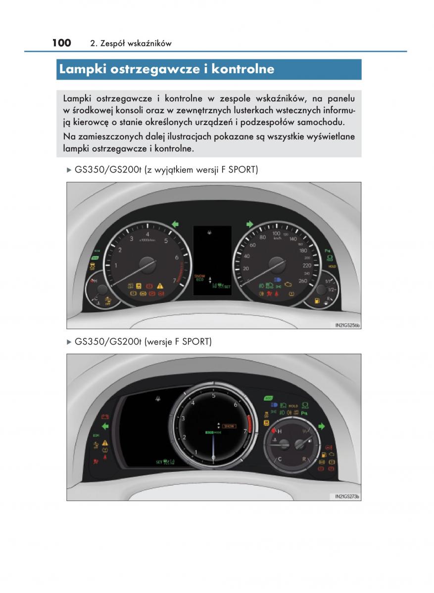 Lexus GS F IV 4 instrukcja obslugi / page 100