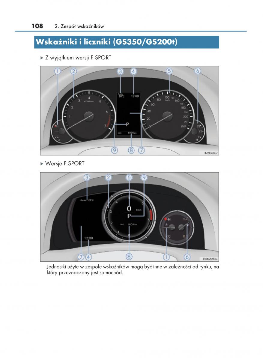 Lexus GS F IV 4 instrukcja obslugi / page 108