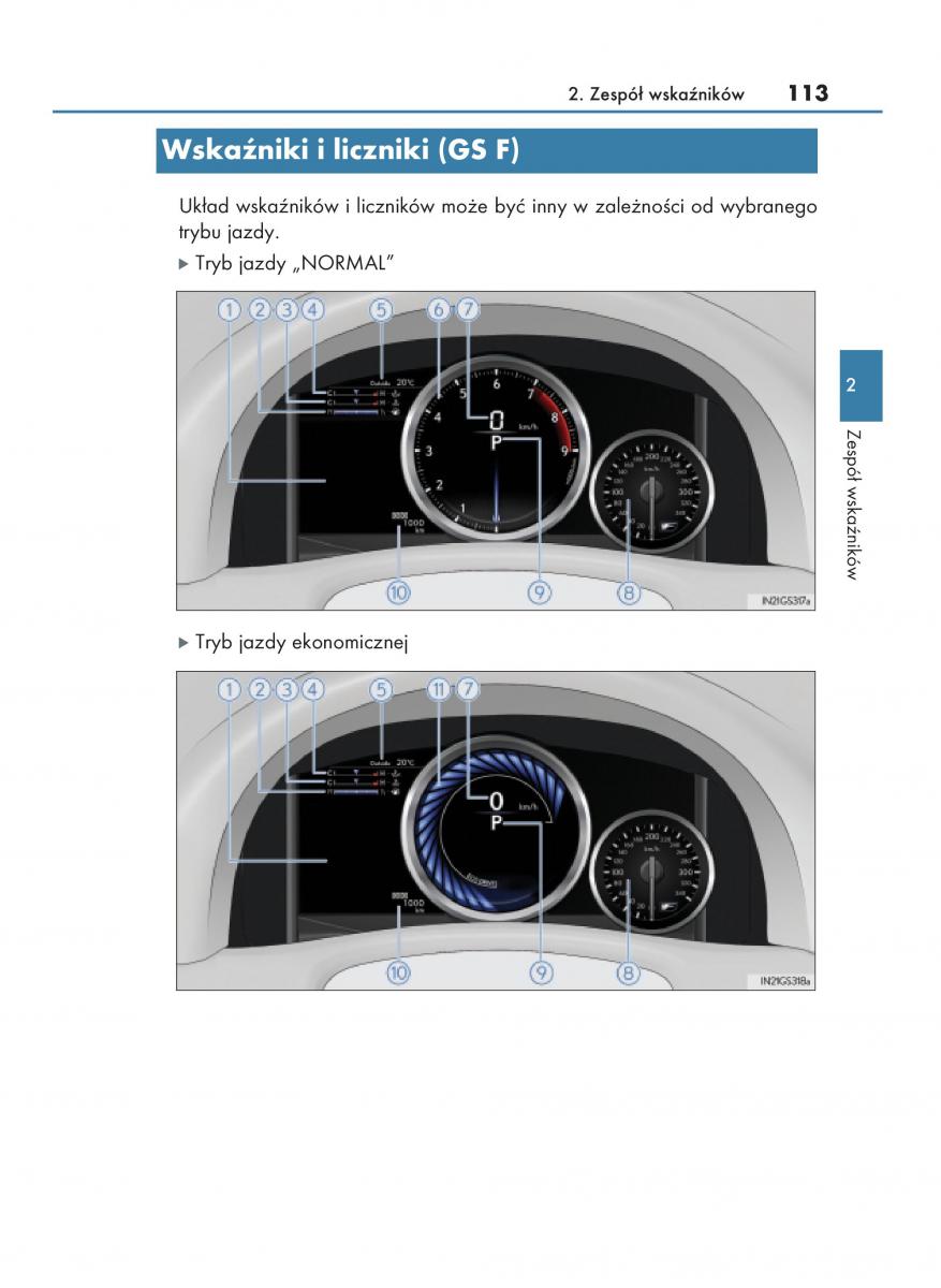 Lexus GS F IV 4 instrukcja obslugi / page 113