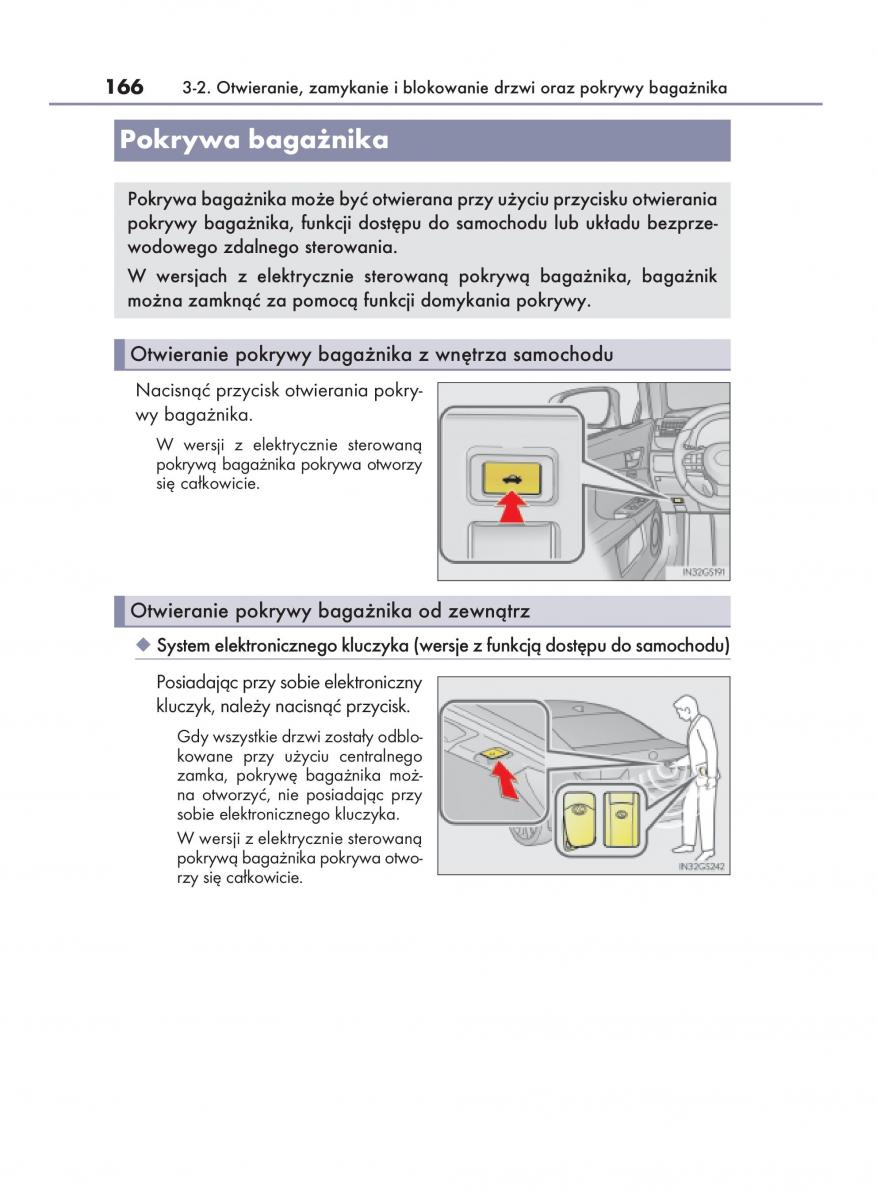 Lexus GS F IV 4 instrukcja obslugi / page 166