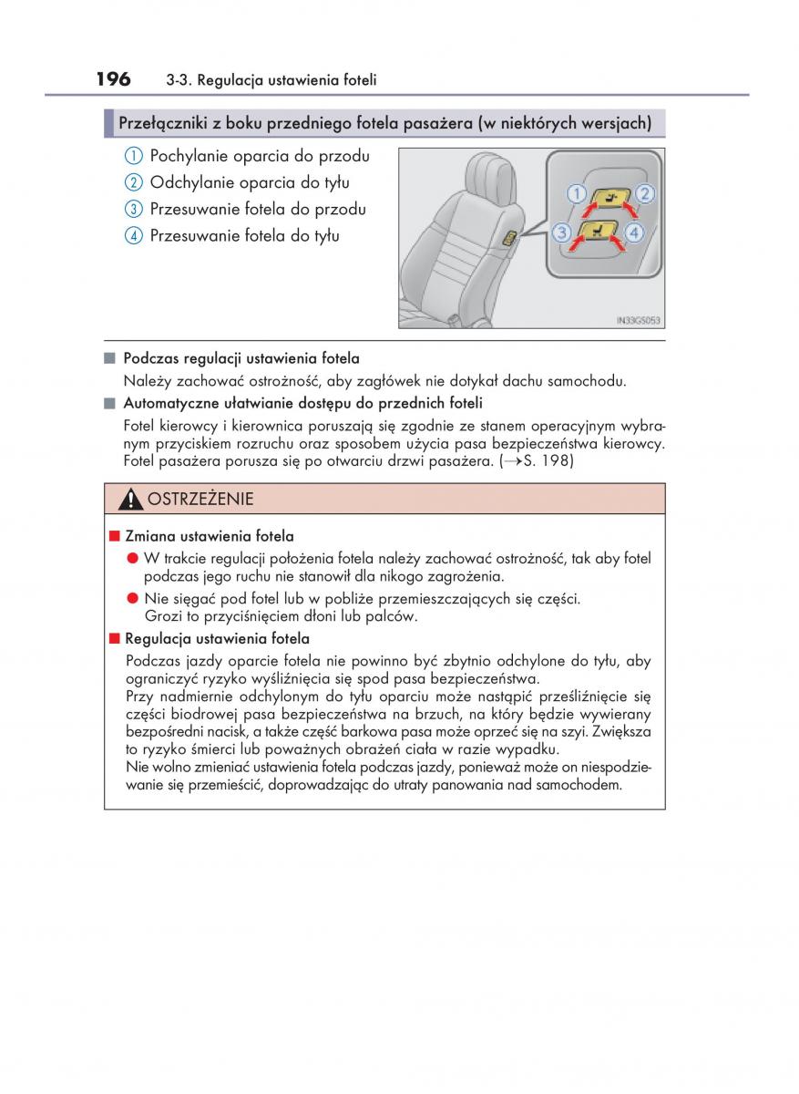 Lexus GS F IV 4 instrukcja obslugi / page 196