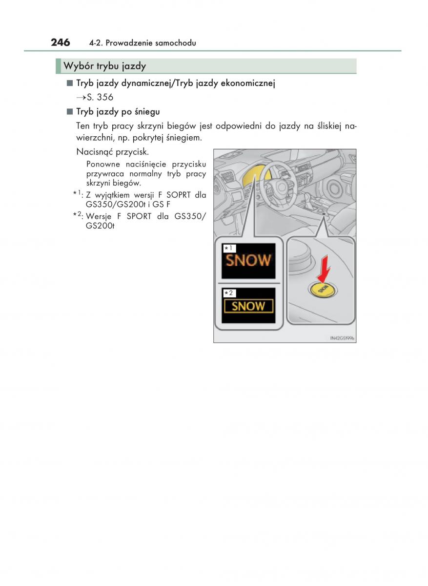 Lexus GS F IV 4 instrukcja obslugi / page 246