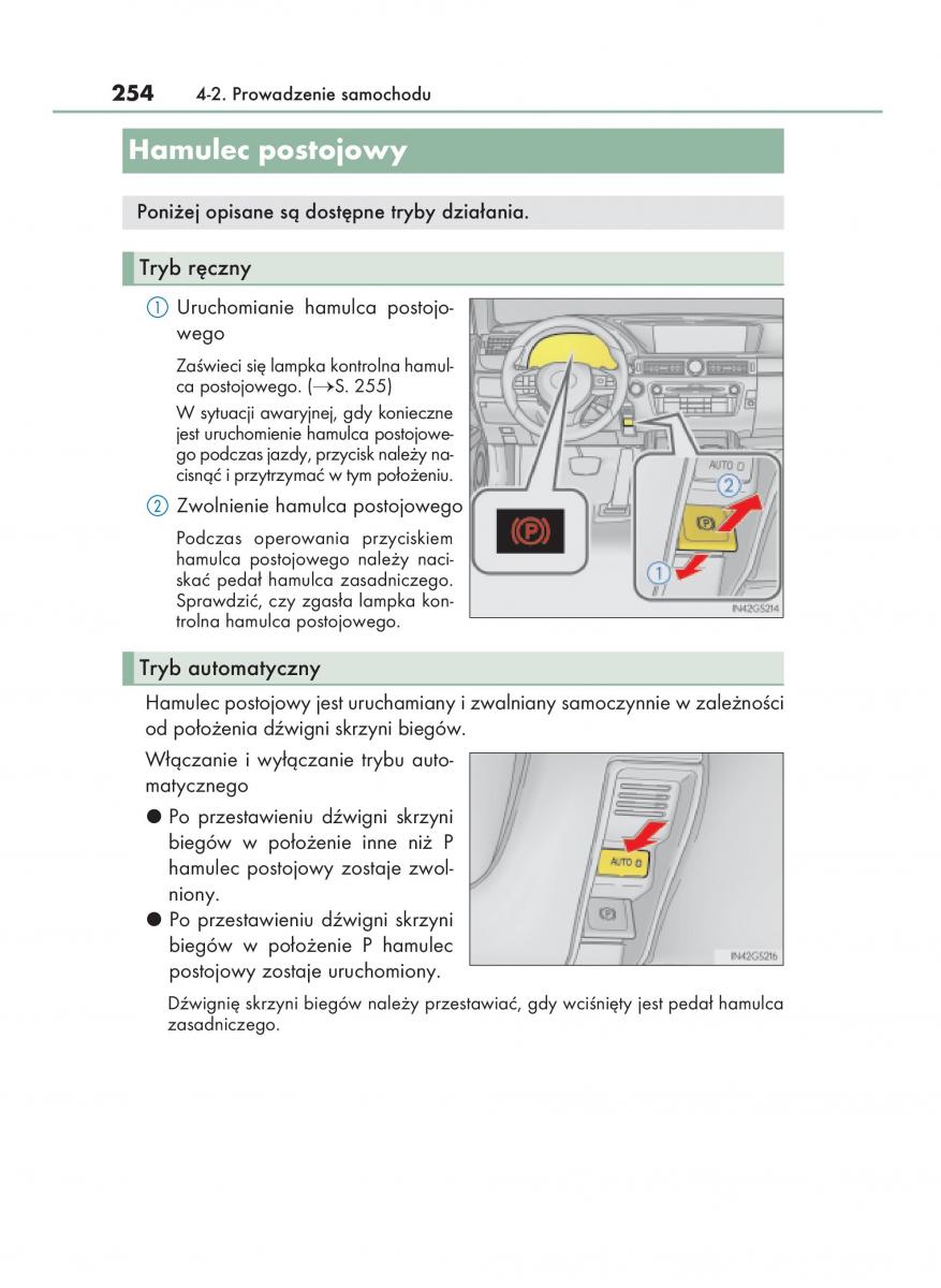 Lexus GS F IV 4 instrukcja obslugi / page 254