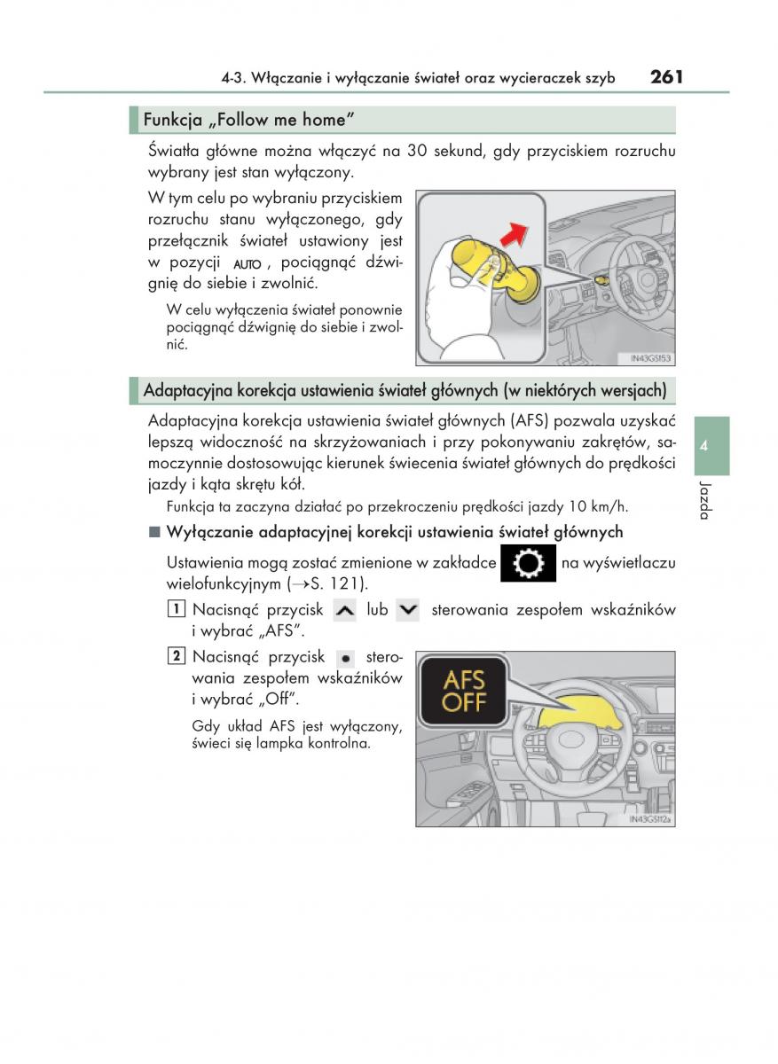 Lexus GS F IV 4 instrukcja obslugi / page 261
