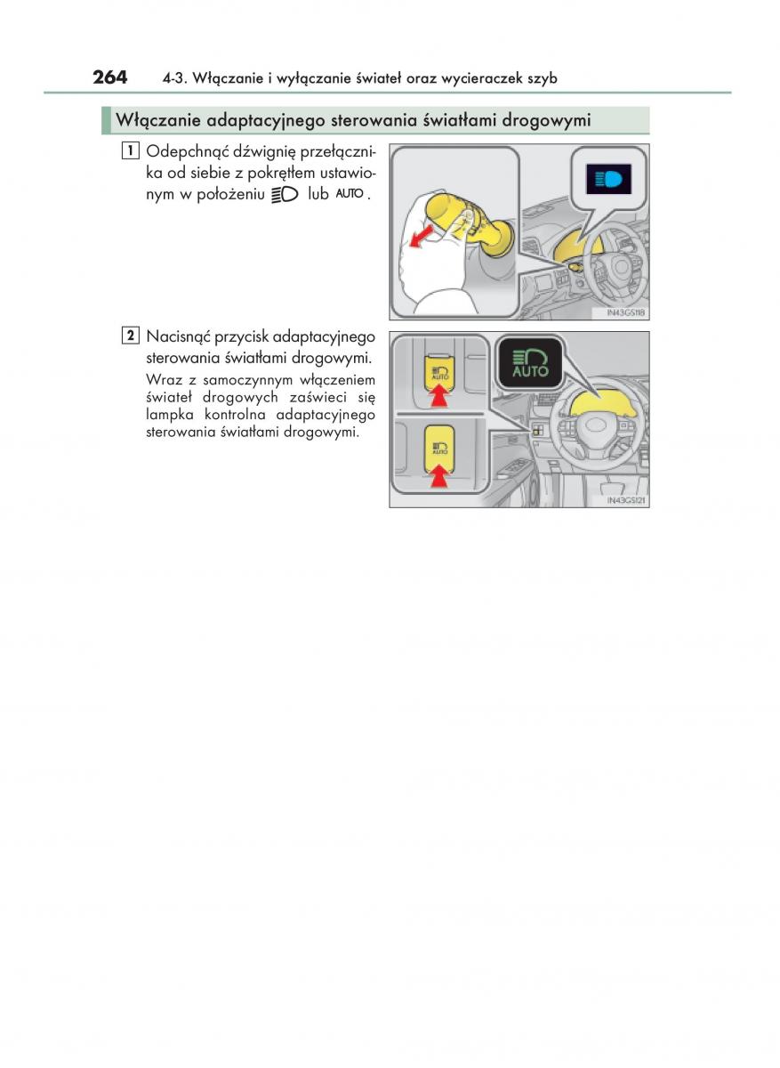 Lexus GS F IV 4 instrukcja obslugi / page 264