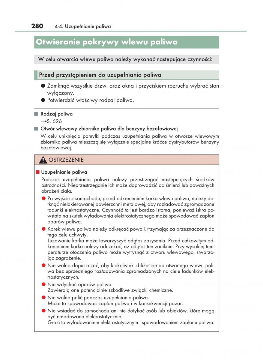 Lexus GS F IV 4 instrukcja obslugi / page 280