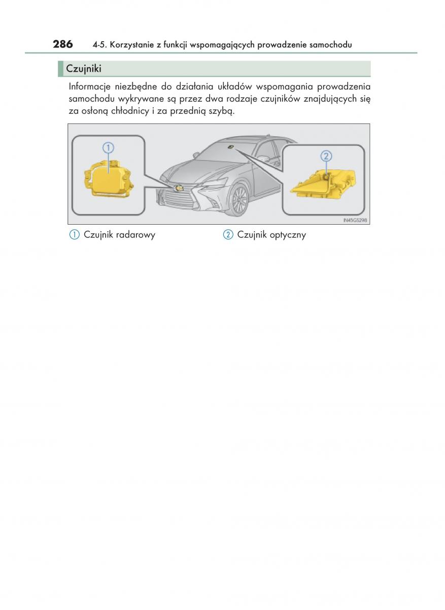 Lexus GS F IV 4 instrukcja obslugi / page 286