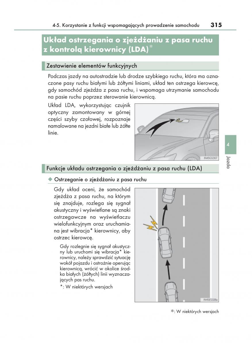 Lexus GS F IV 4 instrukcja obslugi / page 315