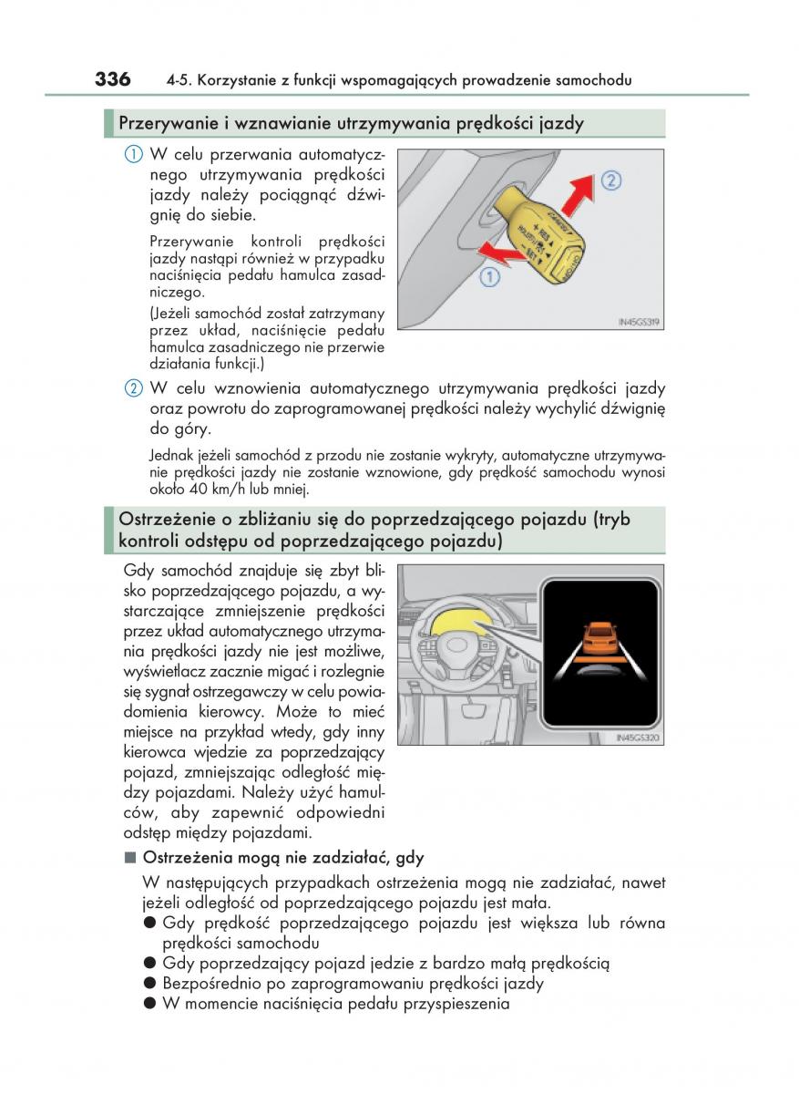 Lexus GS F IV 4 instrukcja obslugi / page 336